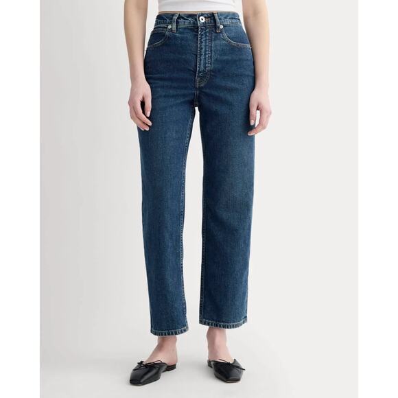$148 New Everlane Way High Straight Jeans - Dark Wash - 26 R - Picture 1 of 11
